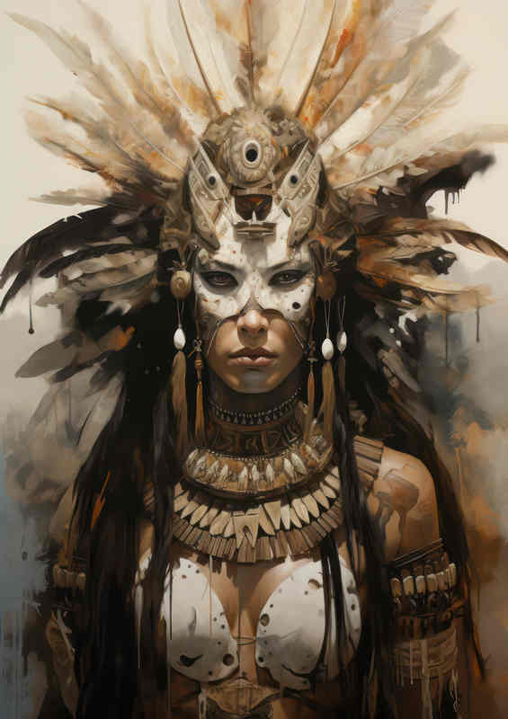 The painted Lady Warrior native american
