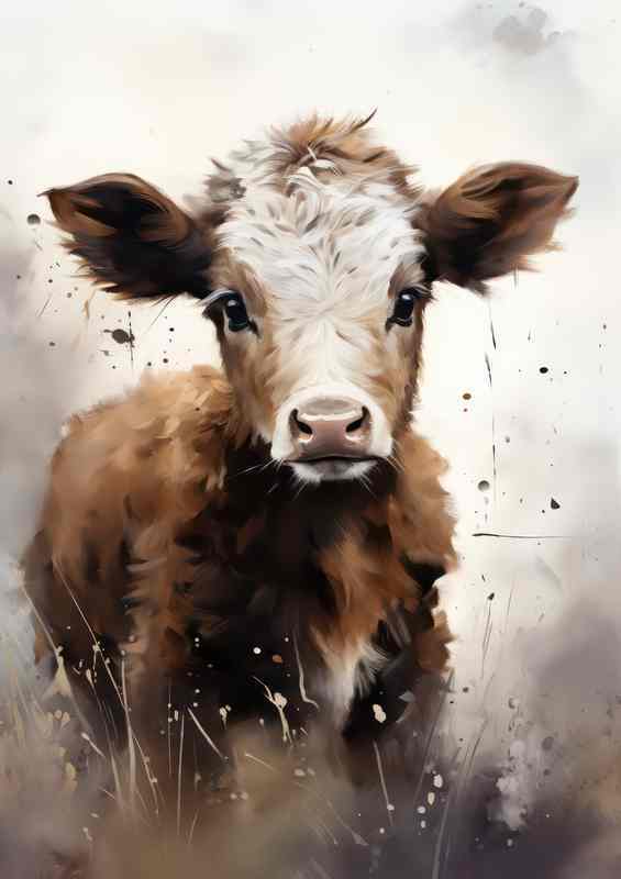 Little Calf Cow staring at the camera