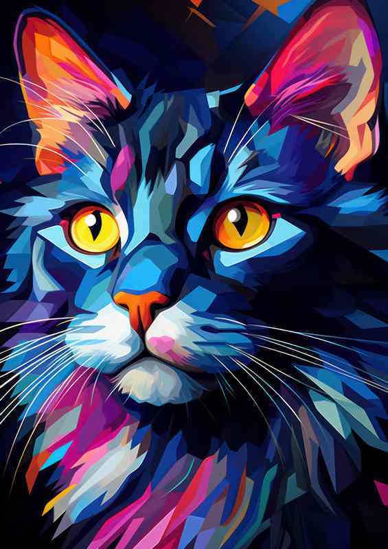 Purr fectly Colorful Cat
