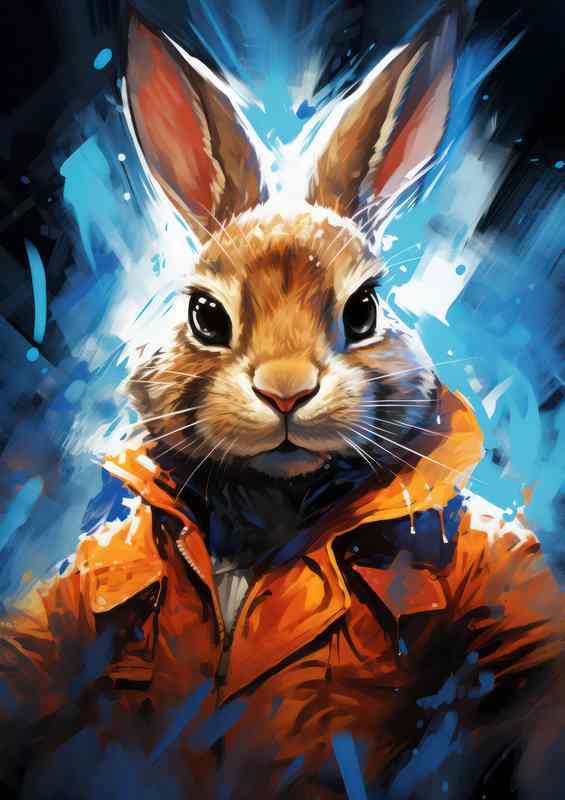 Rabbit In A painted look style