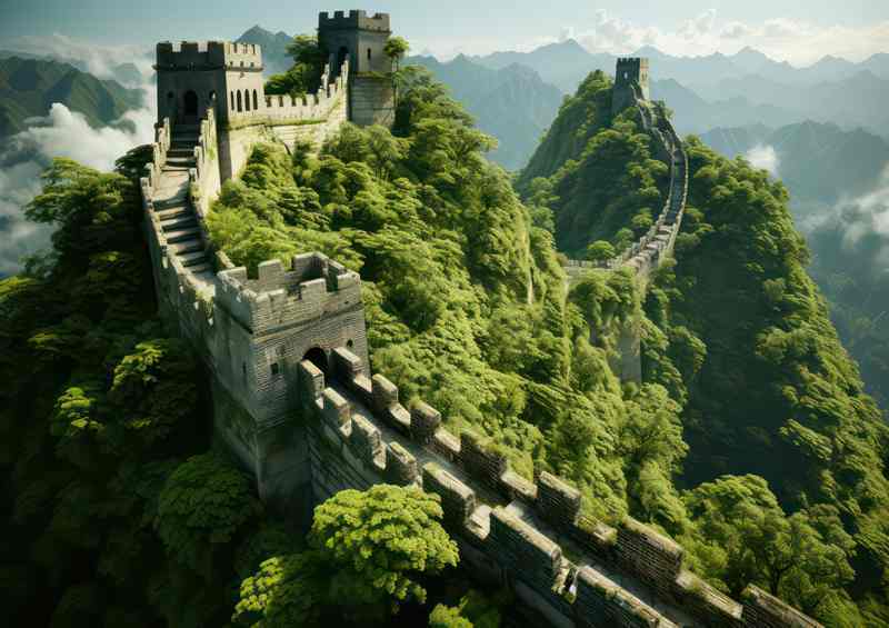 Great wall of china an Arial view