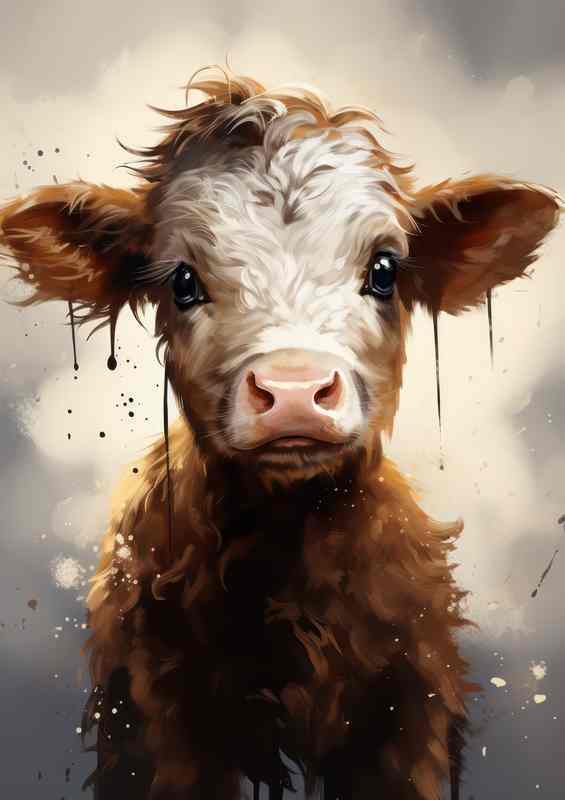 The Precious Start Calf Cows on the Farm
