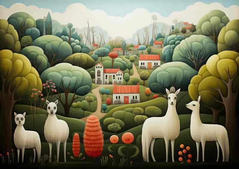 Alpacas On the hilside