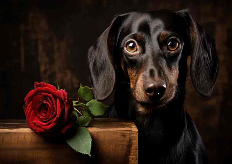 Dachshund waiting for his date to come along