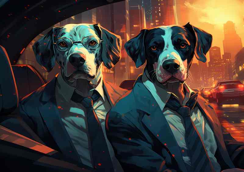 Dogs About town suited and booted