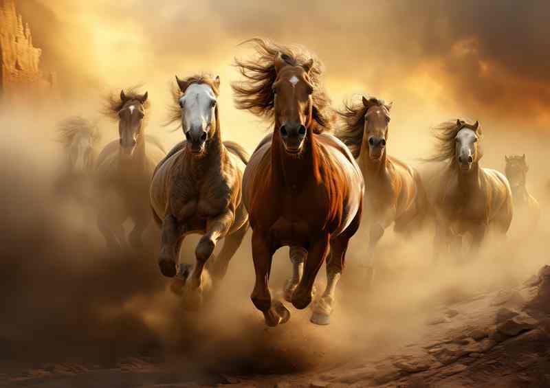 Elegance Horses in Full Gallop