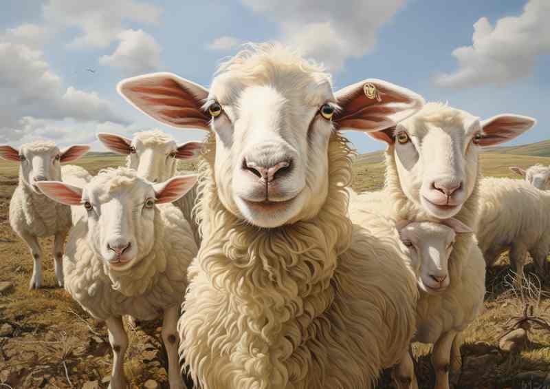 Field of Dreams Capturing Sheep Serenity