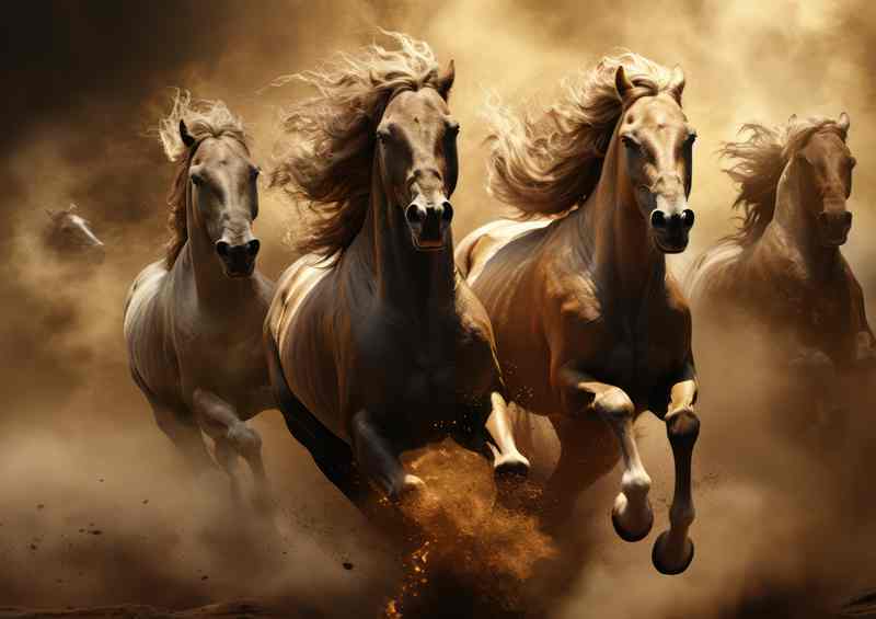 Grace in Motion Horses Running in the Dirt