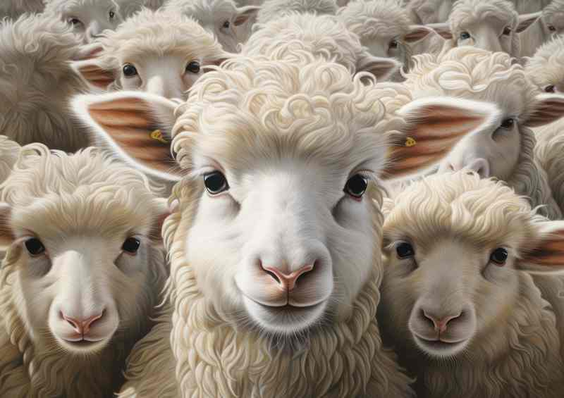Sheep Herd in the Meadow