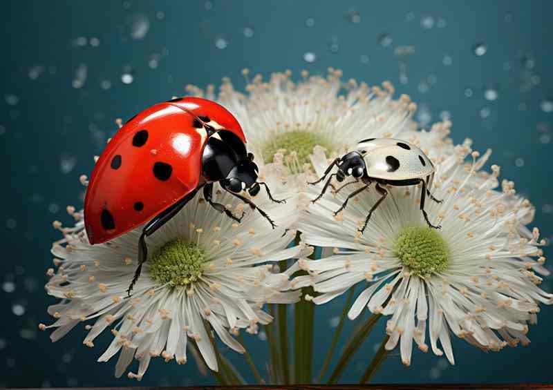 A Spot of Beauty Ladybird on a Daisy