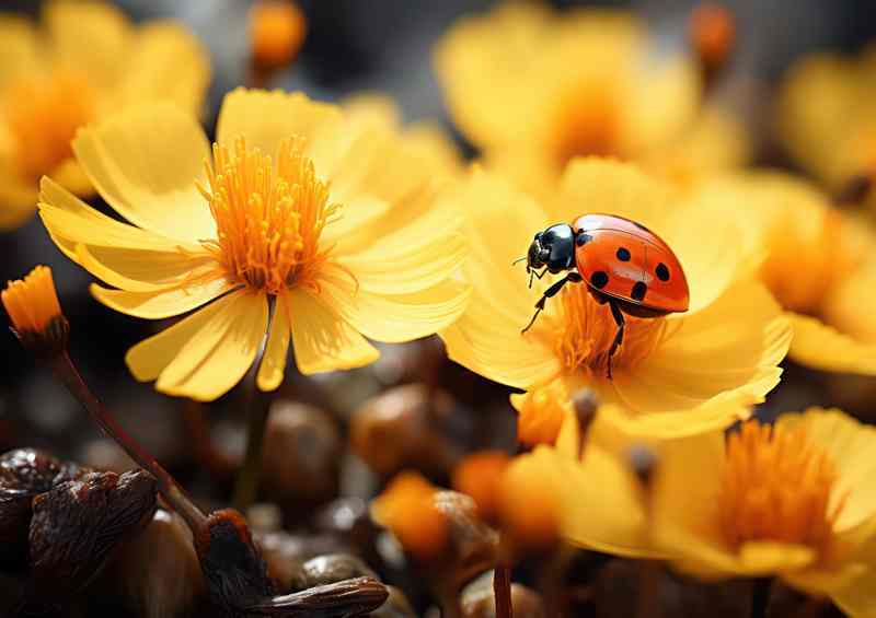 In the World of Insects Ladybird's Leafy Perch