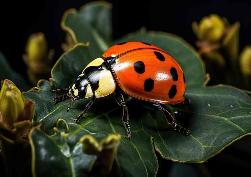 Ladybird Serenity Resting on a Leaf
