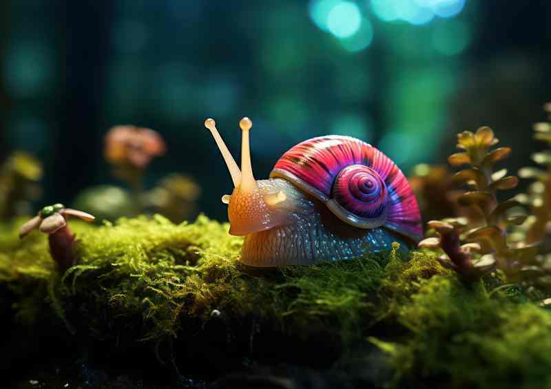 Nature's Artists Vibrant Snails in the Garden