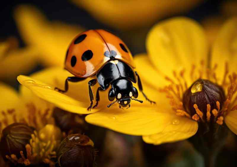 Natures Jewels Ladybirds Among the Petals