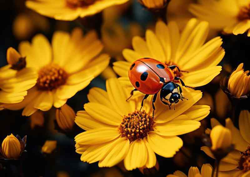Petite Protectors Ladybugs Among the Petals