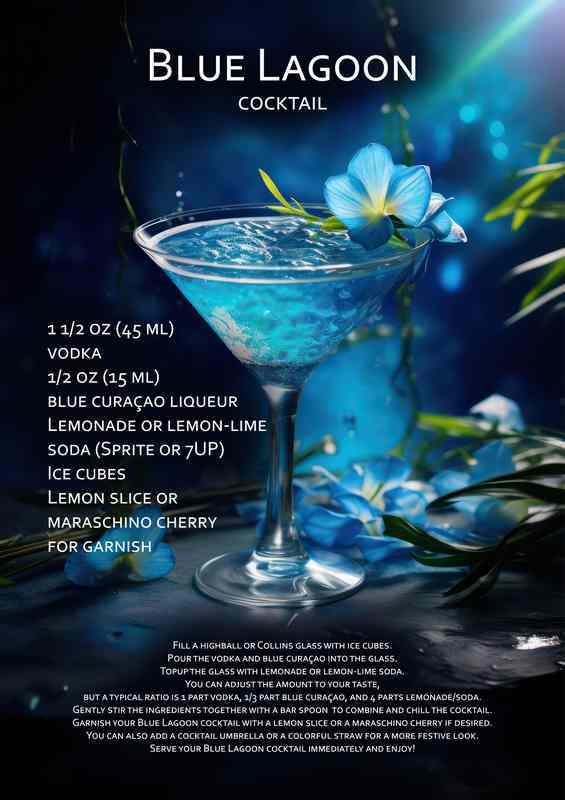 Blue Lagoon Cocktail Drink