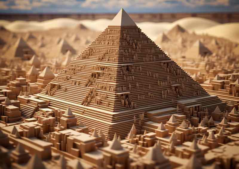 The great pyramid is viewed from above