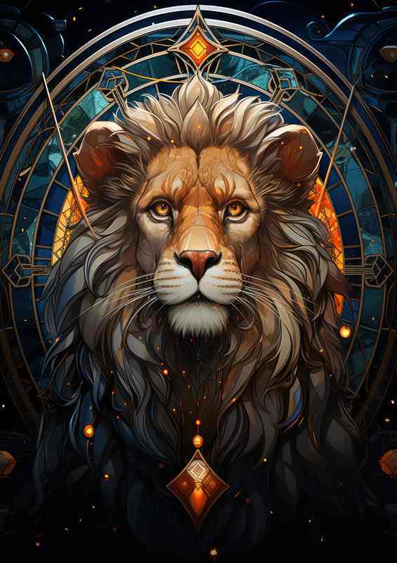 A Lion with the bright star around his neck