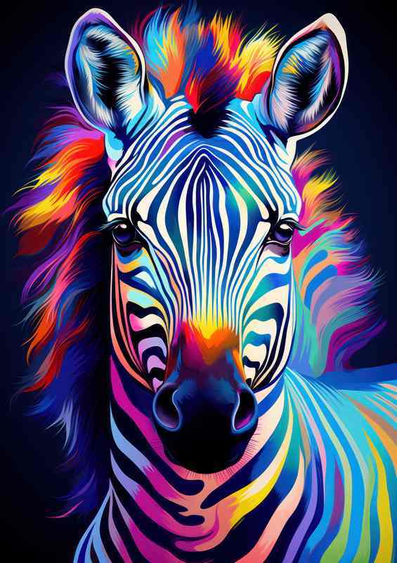 A Painted Zebra with amazing colours