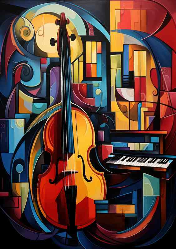 Doodling Music Instruments Abstract Piano