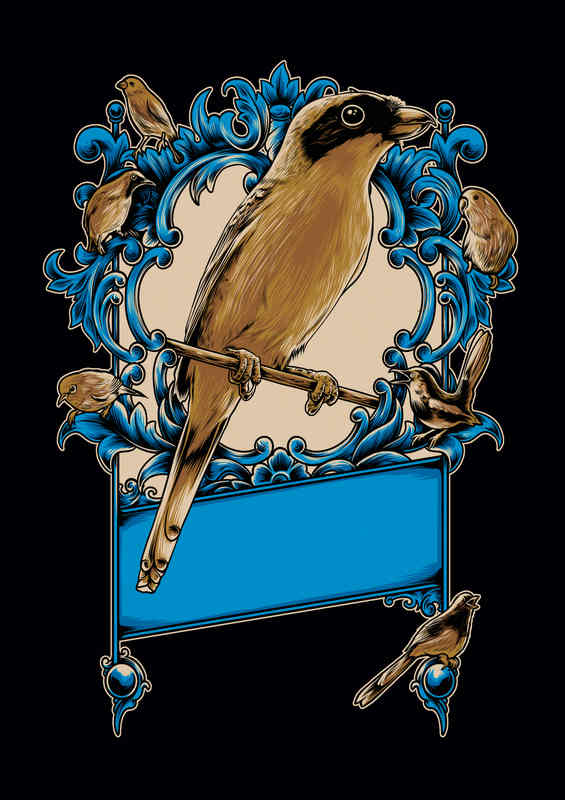 Birds Of Paradise Metal Poster