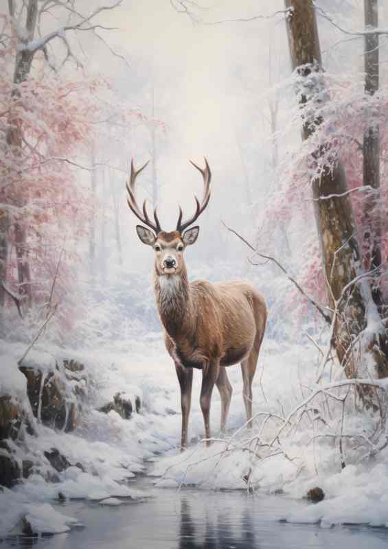 Deer Standing Alone In The Forrest