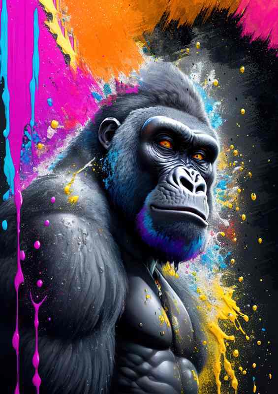 Gorilla king of the splash art
