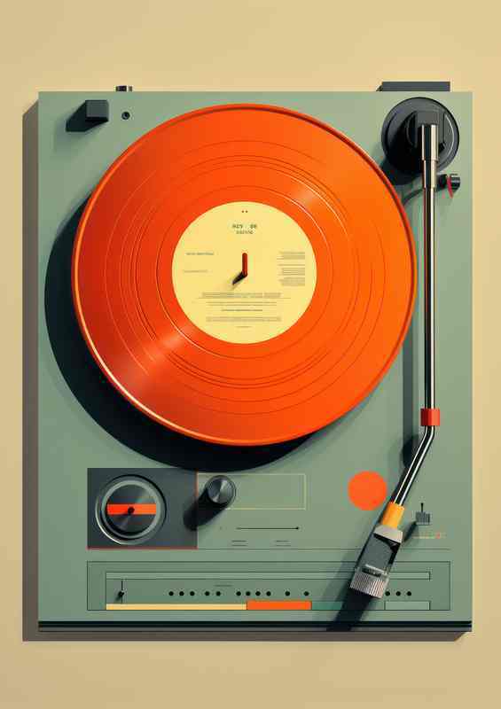 Illustration of a record in a gray color