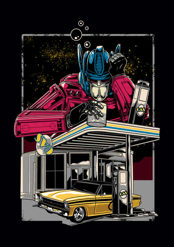 Gas Transformer Metal Poster