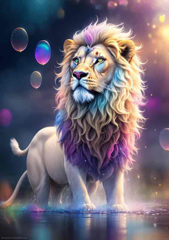 Majestic Lion King surreal art