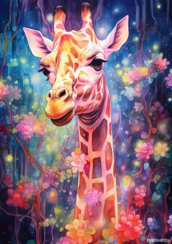 Rainbow Giraffe Rhapsody pastel coulurs