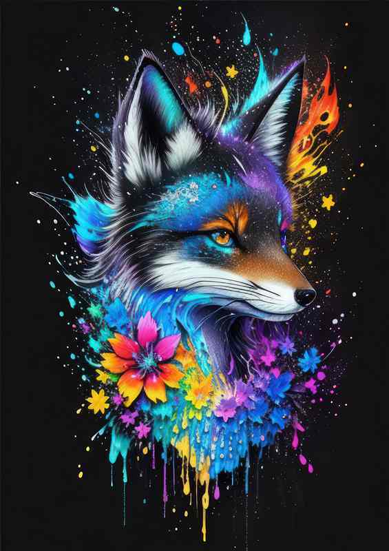 Rainbow colours with the wizely old fox