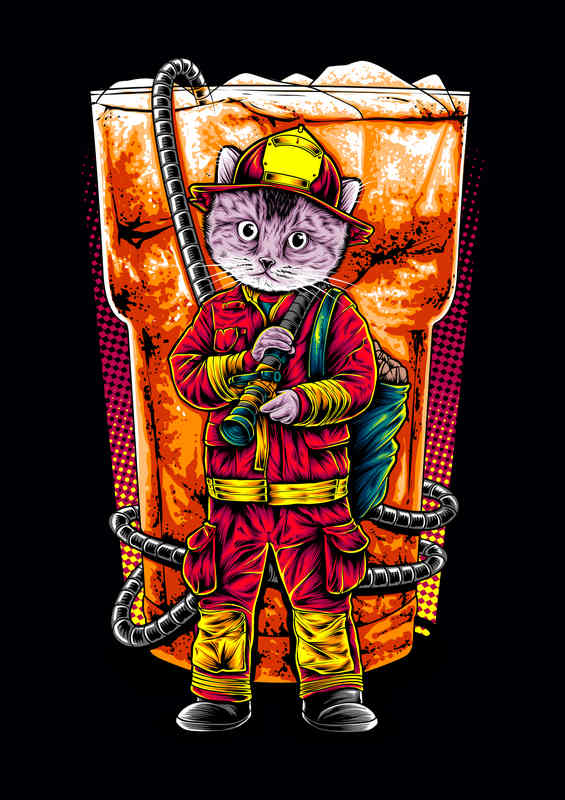 Fire Cat Cool Drink