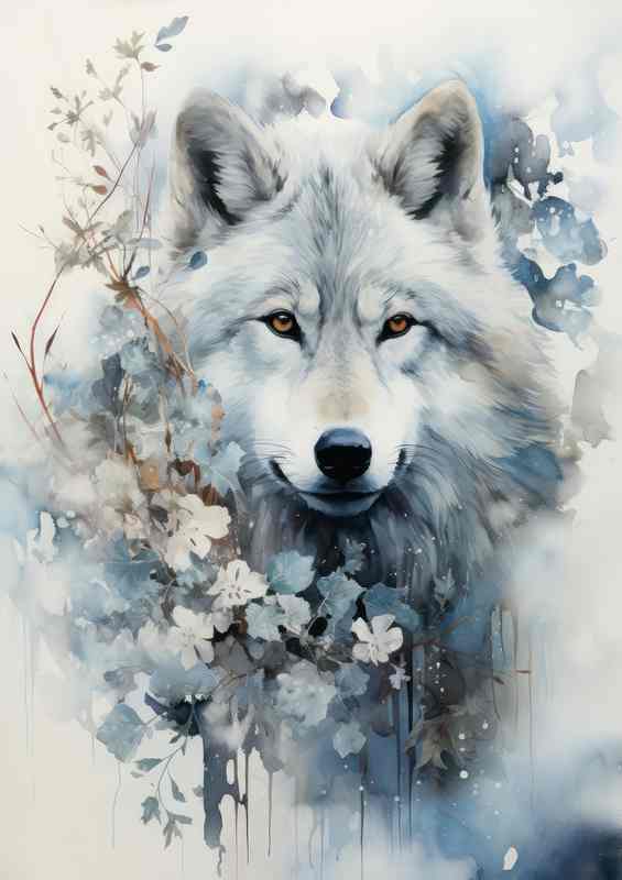 The Winter Wolf By the trees