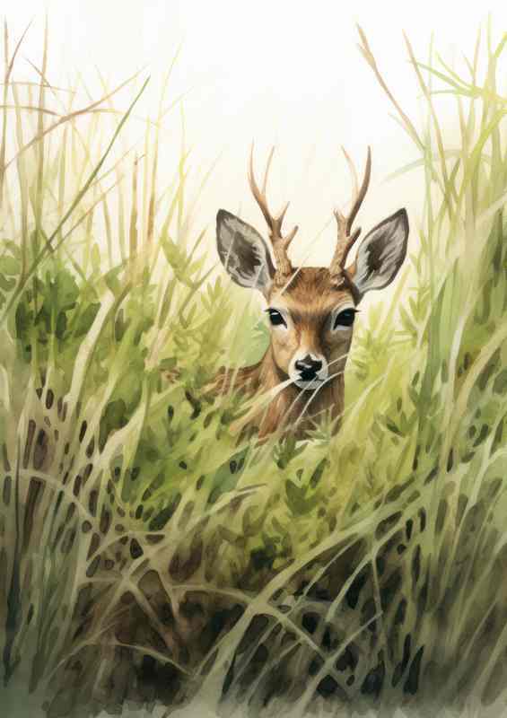 Wildlife Expedition Tracking Deer in the Woods