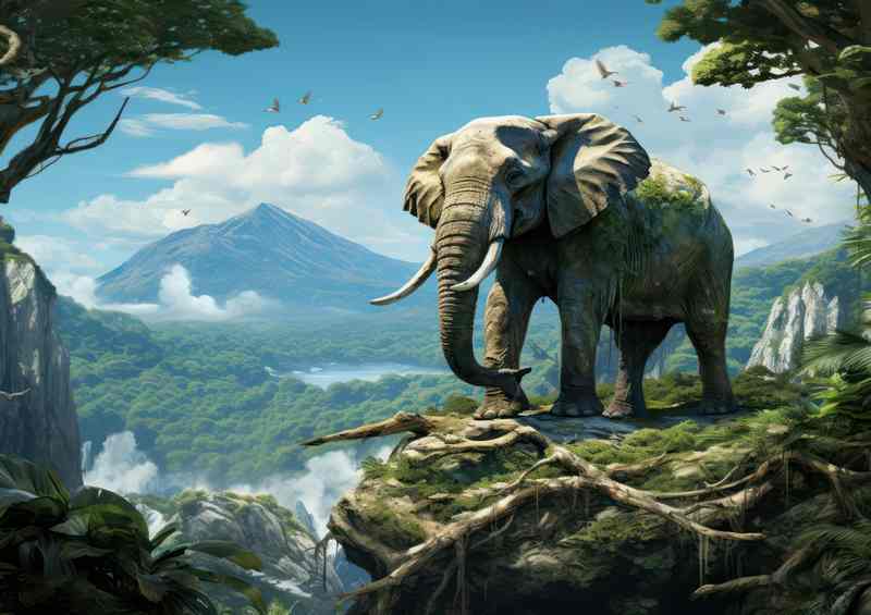 The Mighty Elephant crossing the ravine