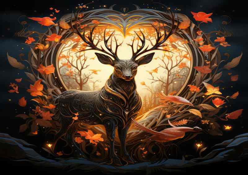the perfect deer embraced in love