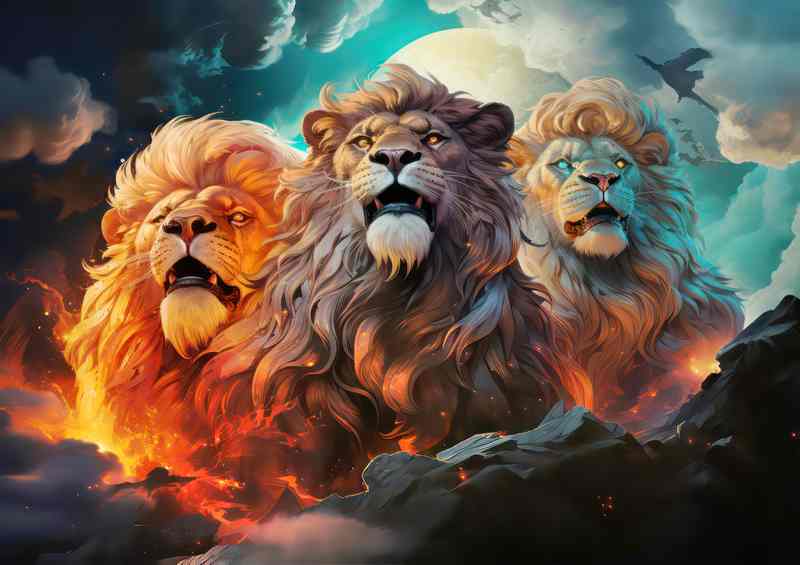 three lions