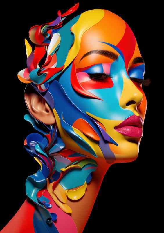 Abstract Colorscapes Faces as Living Works of Art