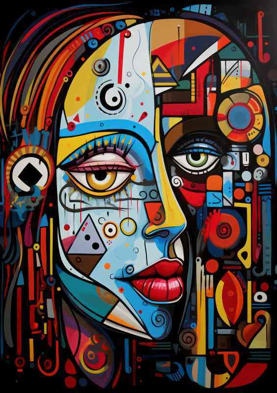 Abstract Fusion Faces as a Canvas of Color