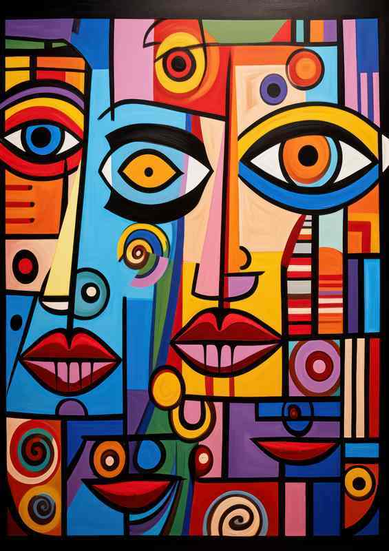 Colorful Facial Fantasies Abstract s Unveiled