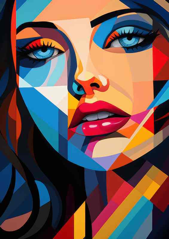 Colorful Identity Abstract Faces and Their Stories