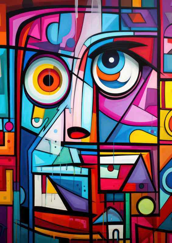 Faces of the Rainbow Abstract Art in Full Bloom