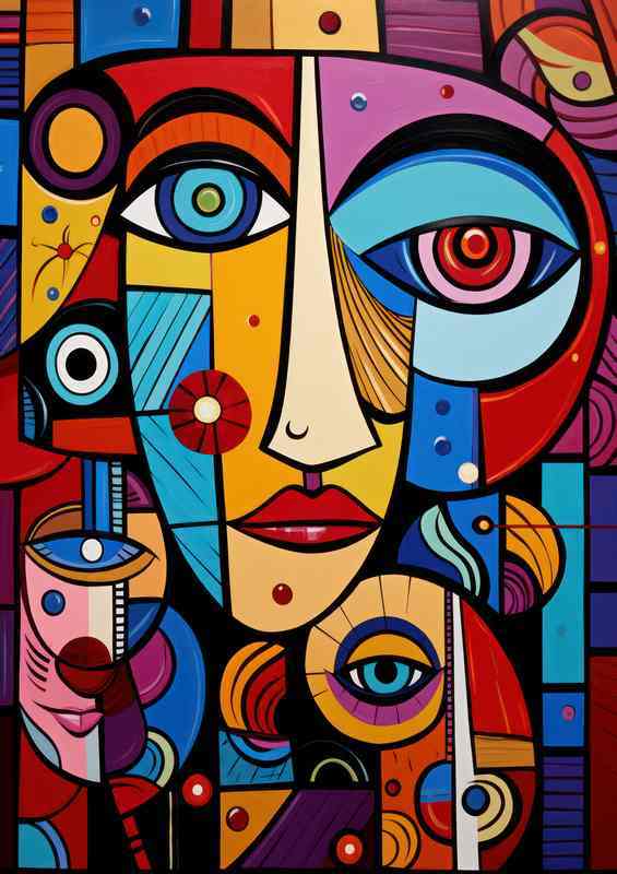 The Language of Color Abstract Faces Speaking Volumes