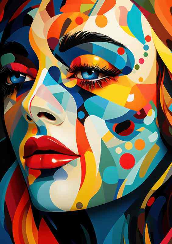 The Spectrum of Emotion Colorful Abstract Faces