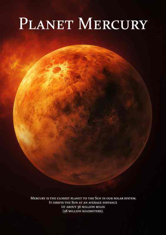 Planet Mercury space art