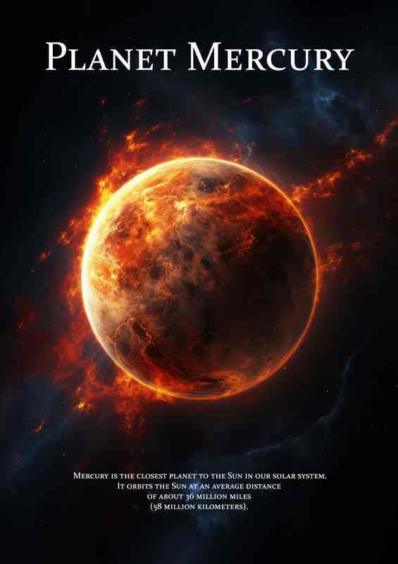 Planet Mercury version two Space Art