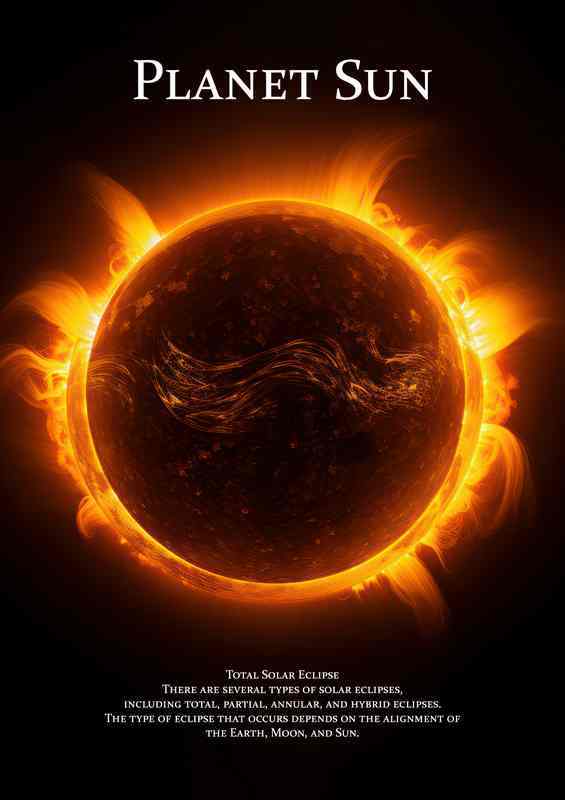 Planet Sun Eclipses Space Art