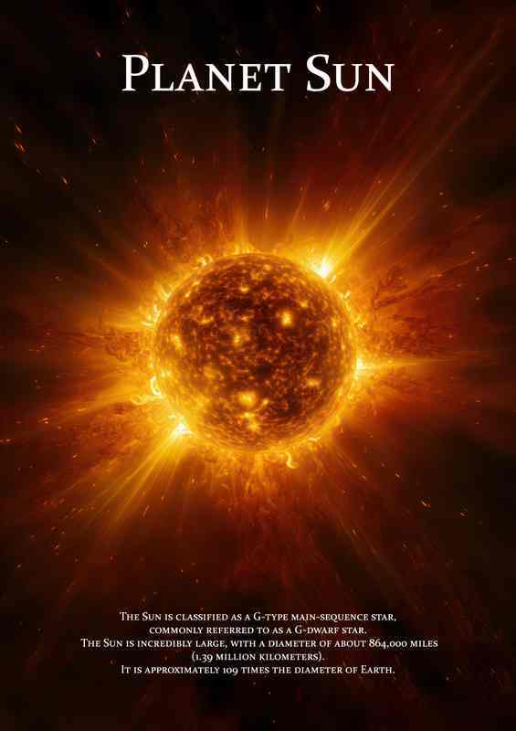 Planet Sun Is A Star Space Art