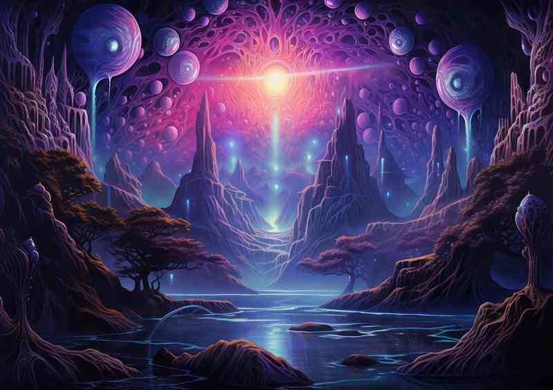 Rocks of the Cosmos Space planets Art